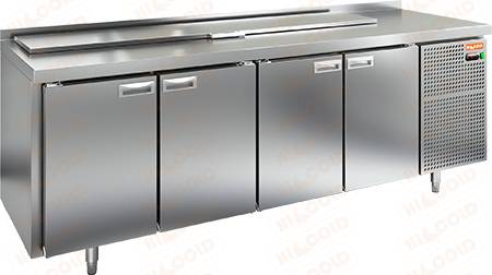Стол холодильный для салатов Hicold SL2-1111GN (1/6)  с крышкой