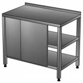 СКП2П Стол-купе производственный с бортом, 2-мя полками 1000*800*850, без зашивки