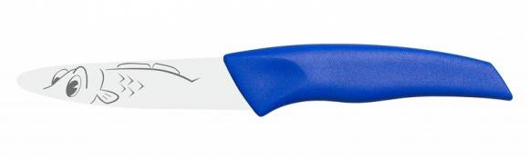 Нож для чистки овощей 90/200 мм. синий KIDS Icel 24600.FISH000.100 Нож для чистки овощей 90/200 мм. синий KIDS Icel 24600.FISH000.100