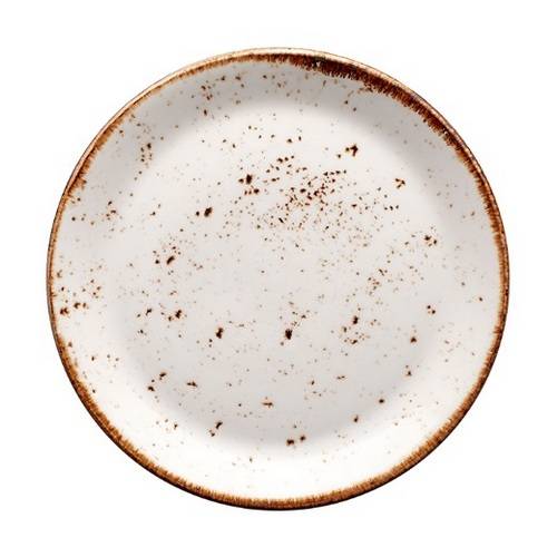 Тарелка мелкая «Крафт Вайт»; фарфор; D=23, H=2см; белый, коричнев. 1155 0543 Тарелка мелкая «Крафт Вайт»; фарфор; D=23, H=2см; белый, коричнев. 1155 0543