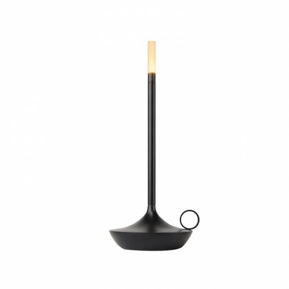 Лампа настольная беспроводная d=11 см. h=25,5 см. алюм., черная LED CANDLE MGline 75043