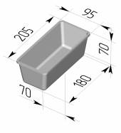 Форма для хлеба Спика 10-4 (205 х 95 х 75 мм) Форма для хлеба Спика 10-4 (205 х 95 х 75 мм)