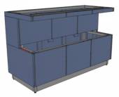 МОНТ 1500х600х860 серия RD1 Каркас с обшивкой ЛДСП, полка для тарелок МОНТ 1500х600х860 серия RD1 Каркас с обшивкой ЛДСП, полка для тарелок