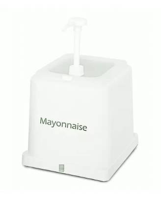 Диспенсер для соусов,"Майонез" 2 литра, белый,пластик