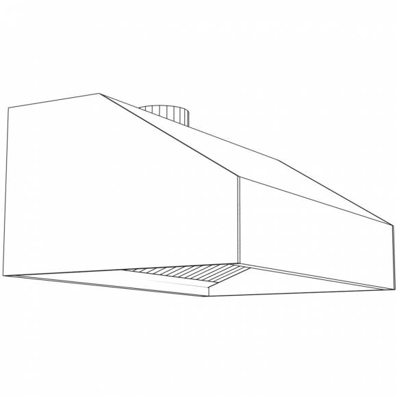 Зонт вытяжной пристенный купольный 2000*800