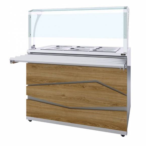 Мармит вторых блюд паровой Zigzag Luxstahl МВП (С)-1200 Premium (камень) +столешница