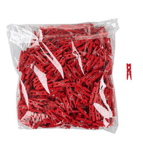 Прищепки-мини для бокала 30х8мм ProHotel дерево красный цвет 2677R 500шт. в упаковке 06070111 Прищепки-мини для бокала 30х8мм ProHotel дерево красный цвет 2677R 500шт. в упаковке 06070111