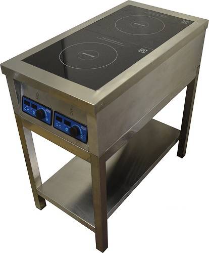 Плита индукционная ЦМИ ПИ-2 (460х850мм) комбинир. (конфорка 3,5/5кВт)