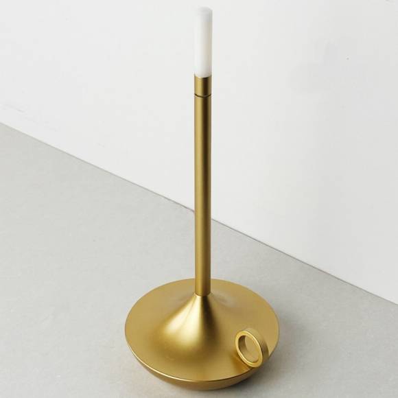 Лампа настольная беспроводная d=11 см. h=25,5 см. алюм., золотая LED CANDLE MGline 75045