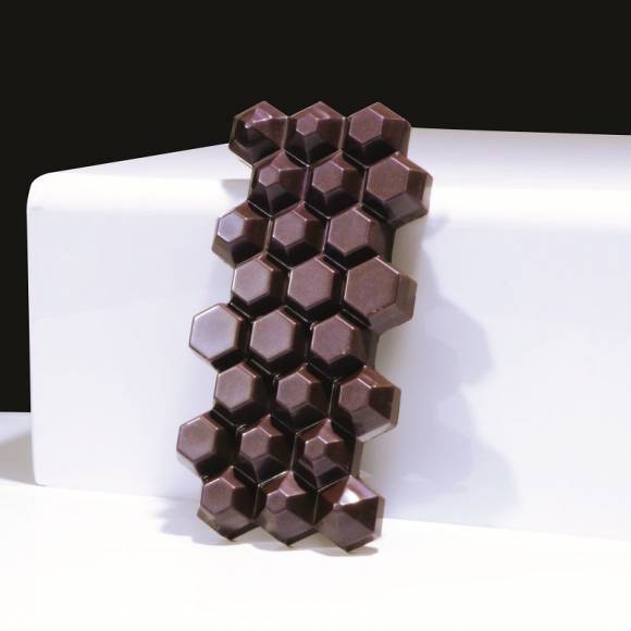 Форма д/шок. плитки 140х68,5мм h13,5мм, 100гр, 3 ячейки, п/к Martellato MA2015