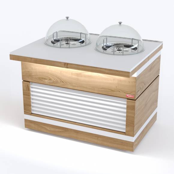 Прилавок диспенсер для тарелок тепловой пристенный RBN42HSW-Ж ШС Filin 1150x950x860мм