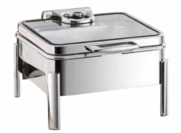 Чафинг-диш MVQ ROYAL 6 л с откидной крышкой квадратный Чафинг-диш MVQ ROYAL 6 л с откидной крышкой квадратный