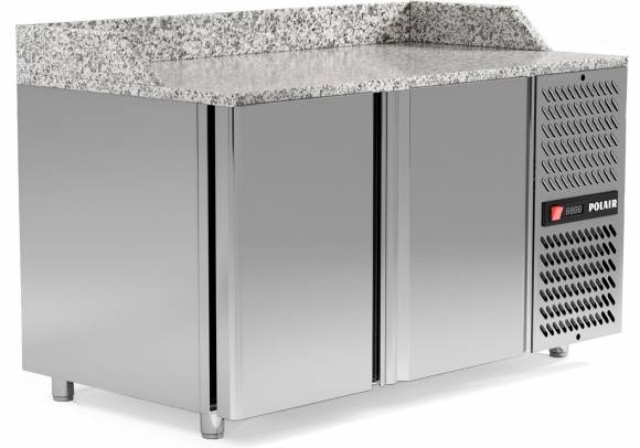 Стол холодильный Polair Pizza 800 TM2ENpizza-G 2 двери столешница гранит