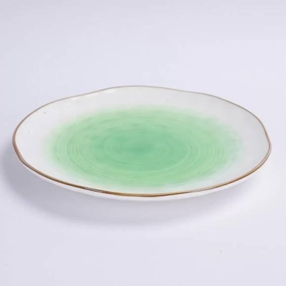 Тарелка круглая d=21 см, фарфор,зеленый цвет "The Sun" P.L. 170627 /6/