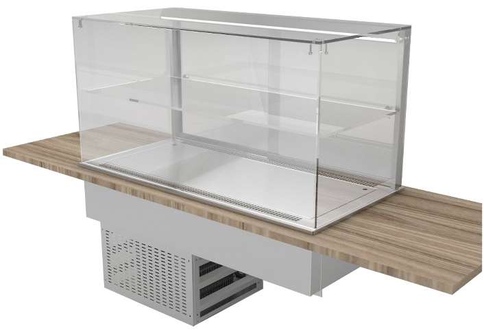 Витрины охлаждаемые встраиваемые